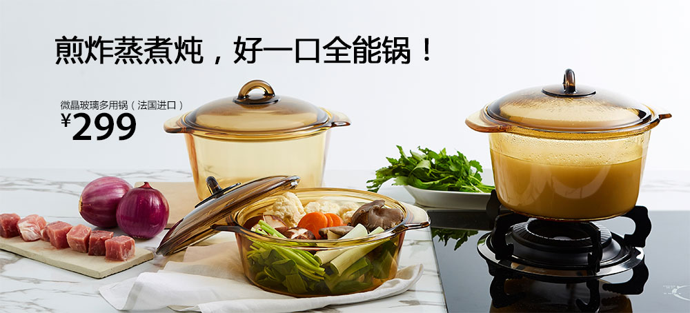 微晶玻璃多用锅(法国进口)