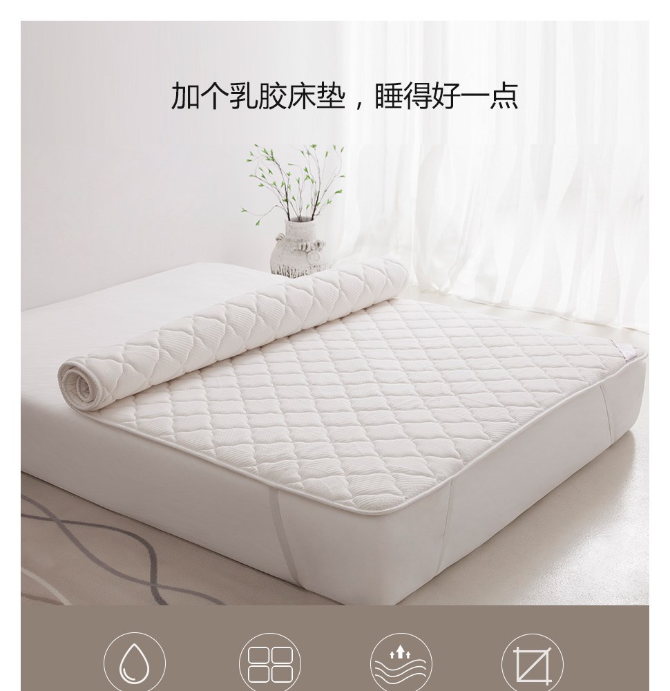 规格与参数 品名:乳胶床褥垫 填充物:天然乳胶,丁苯橡胶等 面料材质